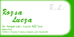 rozsa lucza business card